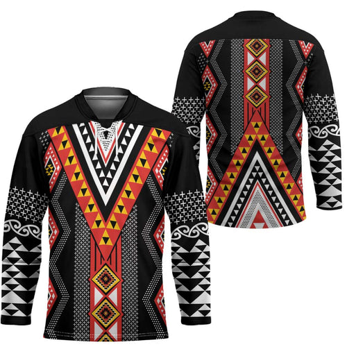 Niho Taniwha Taniko Motif Hockey Jersey - Aussie Hoodie