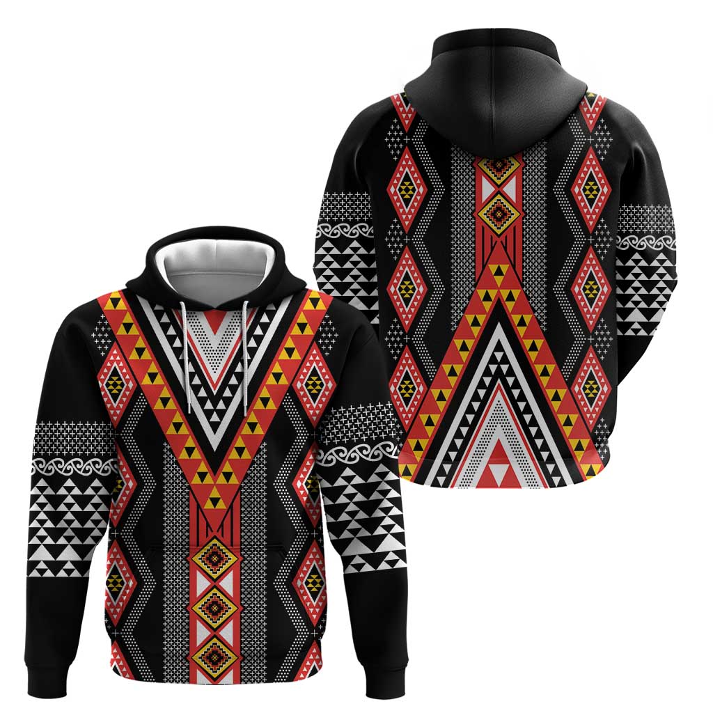 Niho Taniwha Taniko Motif Hoodie