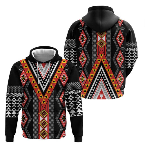 Niho Taniwha Taniko Motif Hoodie