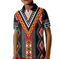 Niho Taniwha Taniko Motif Kid Polo Shirt