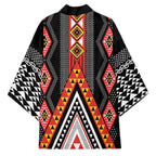 Niho Taniwha Taniko Motif Kimono - Aussie Hoodie
