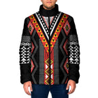 Niho Taniwha Taniko Motif Padded Jacket - Aussie Hoodie
