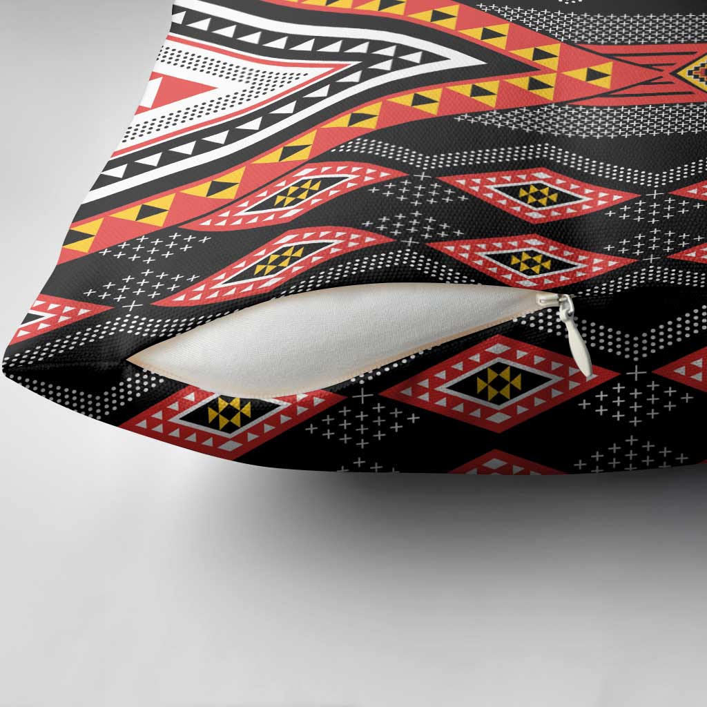 Niho Taniwha Taniko Motif Pillow Cover - Aussie Hoodie