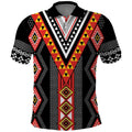 Niho Taniwha Taniko Motif Polo Shirt