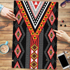 Niho Taniwha Taniko Motif Puzzle - Aussie Hoodie