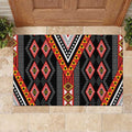 Niho Taniwha Taniko Motif Rubber Doormat