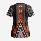 Niho Taniwha Taniko Motif Scrub Top - Aussie Hoodie