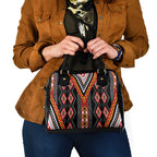 Niho Taniwha Taniko Motif Shoulder Handbag