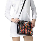 Niho Taniwha Taniko Motif Shoulder Handbag