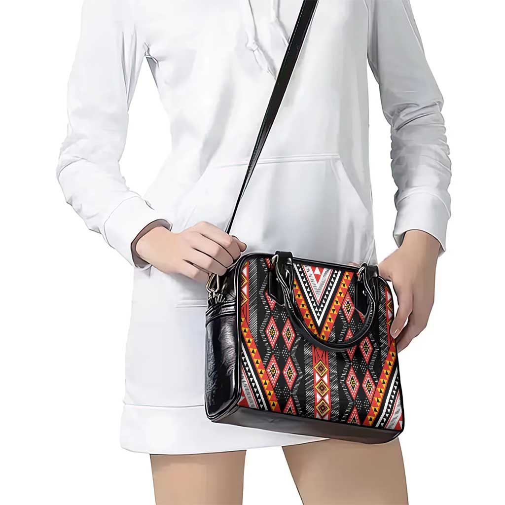 Niho Taniwha Taniko Motif Shoulder Handbag