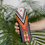 Niho Taniwha Taniko Motif Skinny Tumbler
