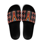 Niho Taniwha Taniko Motif Slide Sandals - Aussie Hoodie