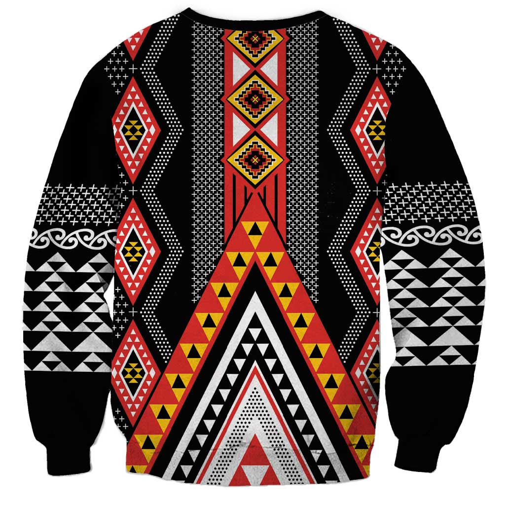 Niho Taniwha Taniko Motif Sweatshirt
