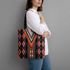 Niho Taniwha Taniko Motif Tote Bag - Aussie Hoodie