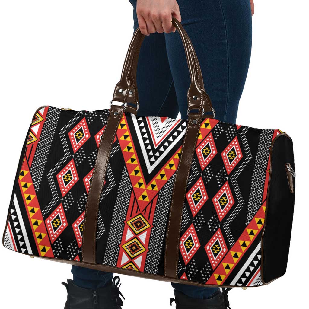 Niho Taniwha Taniko Motif Travel Bag - Aussie Hoodie