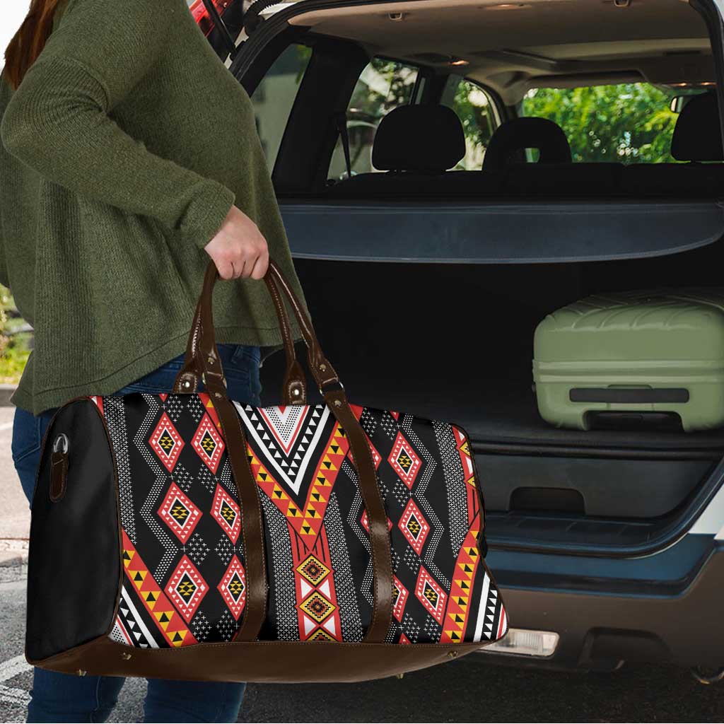 Niho Taniwha Taniko Motif Travel Bag - Aussie Hoodie
