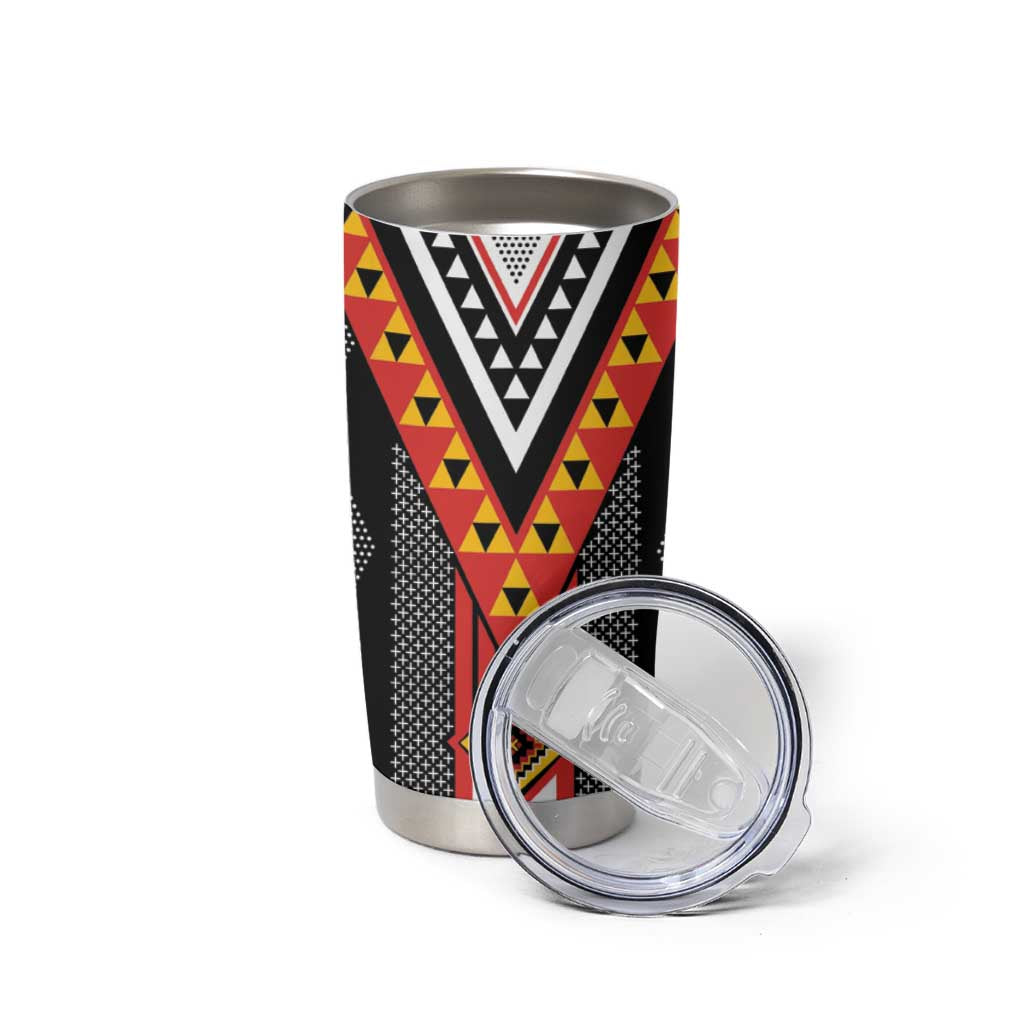 Niho Taniwha Taniko Motif Tumbler Cup