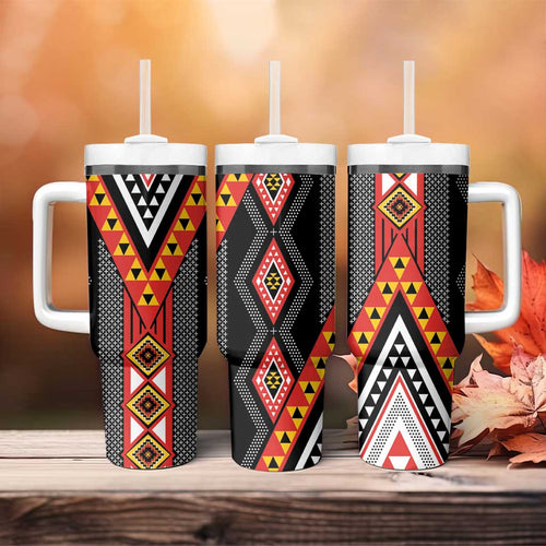 Niho Taniwha Taniko Motif Tumbler With Handle