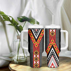 Niho Taniwha Taniko Motif Tumbler With Handle