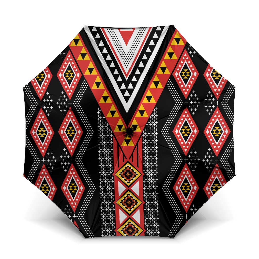 Niho Taniwha Taniko Motif Umbrella - Aussie Hoodie