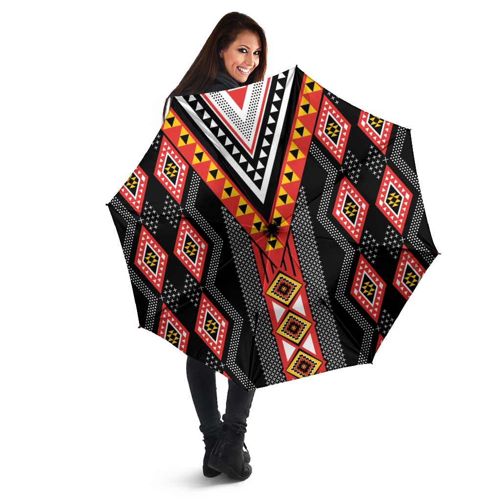 Niho Taniwha Taniko Motif Umbrella - Aussie Hoodie
