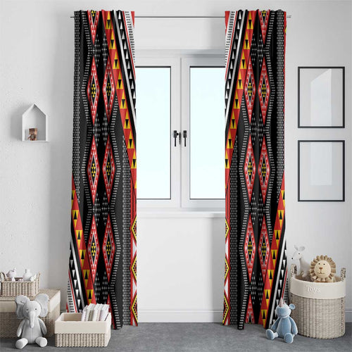 Niho Taniwha Taniko Motif Window Curtain