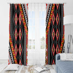 Niho Taniwha Taniko Motif Window Curtain