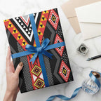 Niho Taniwha Taniko Motif Wrapping Paper - Aussie Hoodie
