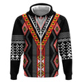 Niho Taniwha Taniko Motif Zip Hoodie