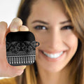 Black Taniko Kowhaiwhai Tukutuku Motif AirPods Case - Aussie Hoodie