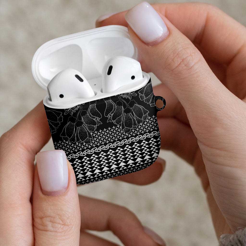 Black Taniko Kowhaiwhai Tukutuku Motif AirPods Case - Aussie Hoodie