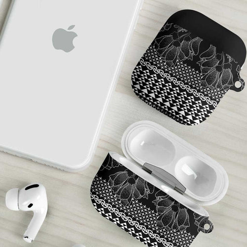 Black Taniko Kowhaiwhai Tukutuku Motif AirPods Case - Aussie Hoodie
