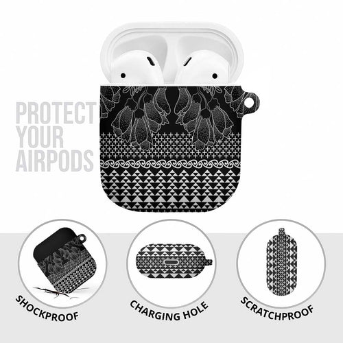 Black Taniko Kowhaiwhai Tukutuku Motif AirPods Case - Aussie Hoodie