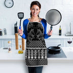 Black Taniko Kowhaiwhai Tukutuku Motif Apron - Aussie Hoodie