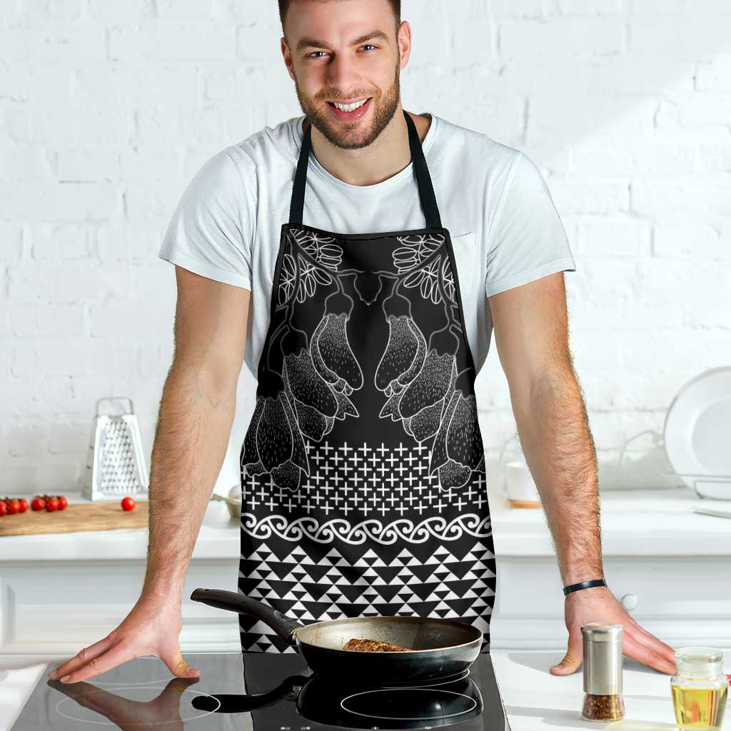 Black Taniko Kowhaiwhai Tukutuku Motif Apron - Aussie Hoodie