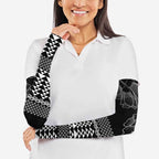 Black Taniko Kowhaiwhai Tukutuku Motif Arm Sleeves - Aussie Hoodie