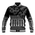 Black Taniko Kowhaiwhai Tukutuku Motif Baseball Jacket