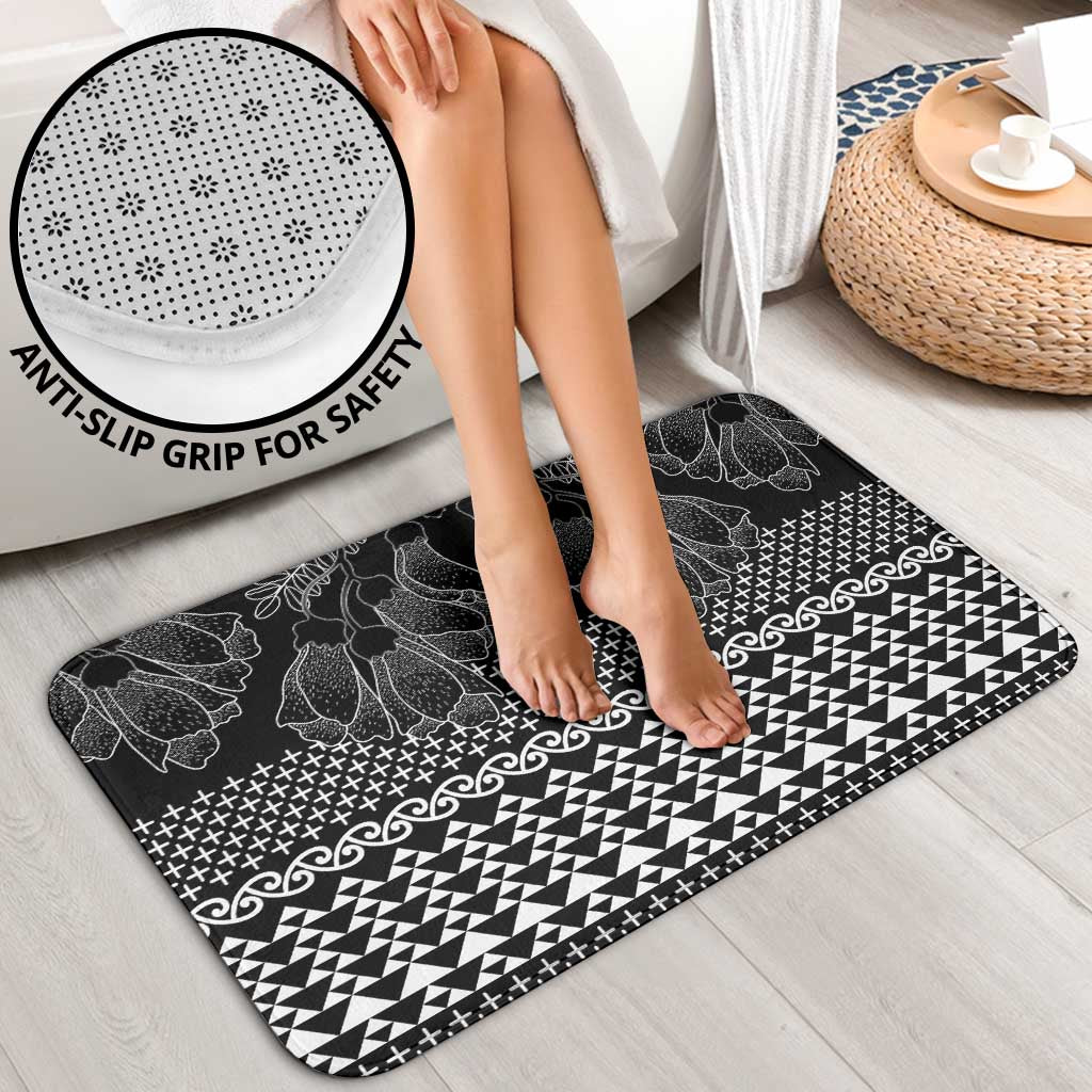 Black Taniko Kowhaiwhai Tukutuku Motif Bathroom Set - Aussie Hoodie