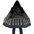 Black Taniko Kowhaiwhai Tukutuku Motif Cloak - Aussie Hoodie