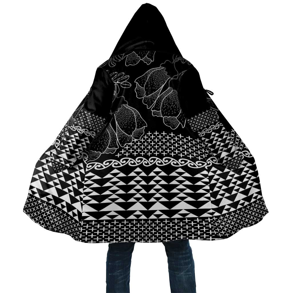 Black Taniko Kowhaiwhai Tukutuku Motif Cloak - Aussie Hoodie