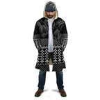 Black Taniko Kowhaiwhai Tukutuku Motif Cloak - Aussie Hoodie