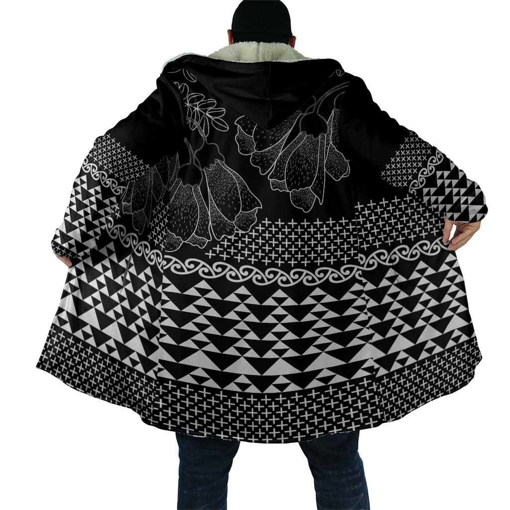 Black Taniko Kowhaiwhai Tukutuku Motif Cloak - Aussie Hoodie