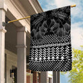 Black Taniko Kowhaiwhai Tukutuku Motif Garden Flag