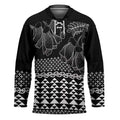 Black Taniko Kowhaiwhai Tukutuku Motif Hockey Jersey - Aussie Hoodie