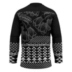 Black Taniko Kowhaiwhai Tukutuku Motif Hockey Jersey - Aussie Hoodie