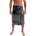 Black Taniko Kowhaiwhai Tukutuku Motif Lavalava
