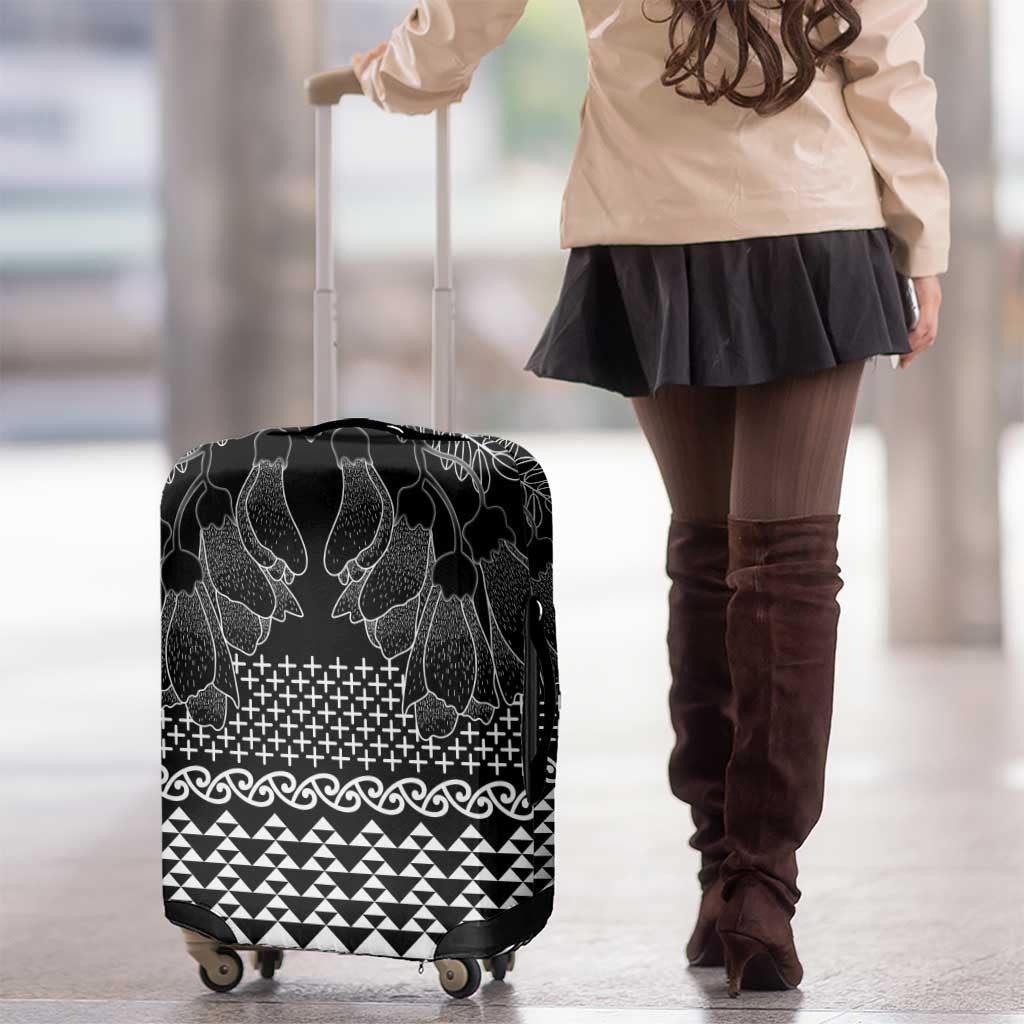 Black Taniko Kowhaiwhai Tukutuku Motif Luggage Cover