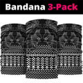 Black Taniko Kowhaiwhai Tukutuku Motif Neck Gaiter - Aussie Hoodie