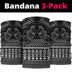 Black Taniko Kowhaiwhai Tukutuku Motif Neck Gaiter - Aussie Hoodie
