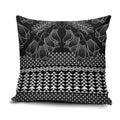 Black Taniko Kowhaiwhai Tukutuku Motif Pillow Cover - Aussie Hoodie